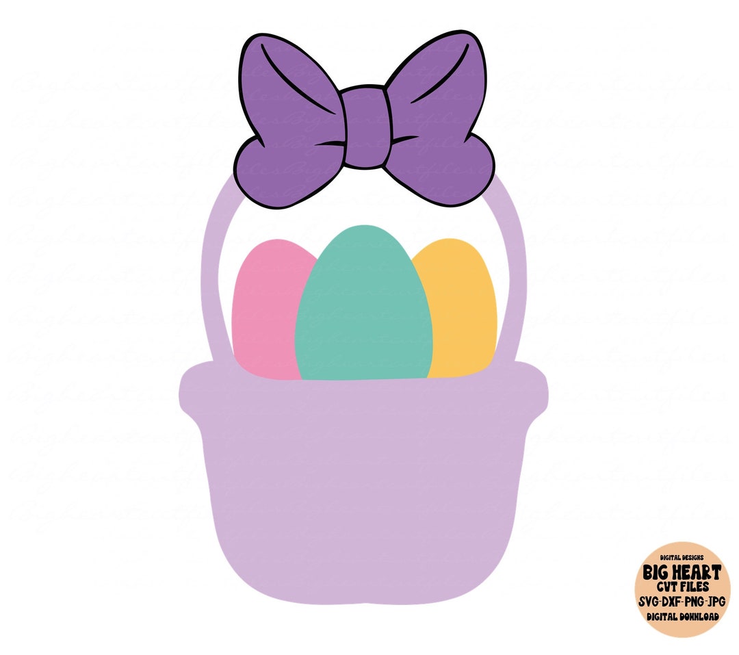 Easter Basket Svg Png Jpg Dxf Easter Svg Basket Svg - Etsy