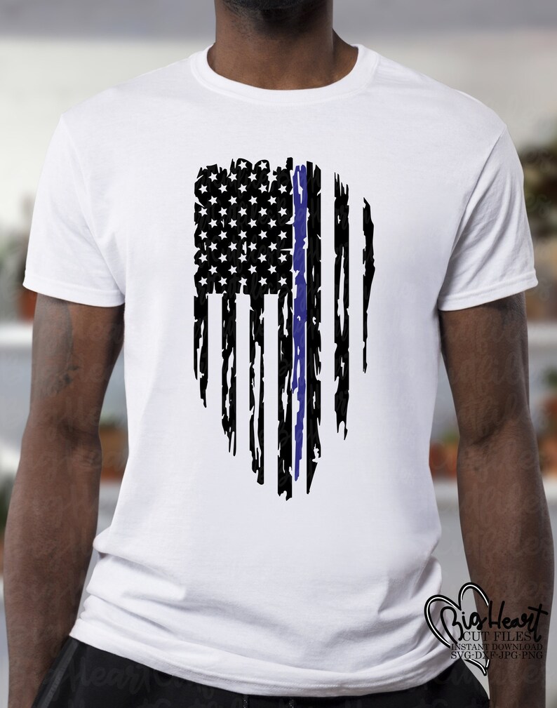 Download Distressed Police Flag Svg Png Jpg Dxf Thin Blue Line Flag ...