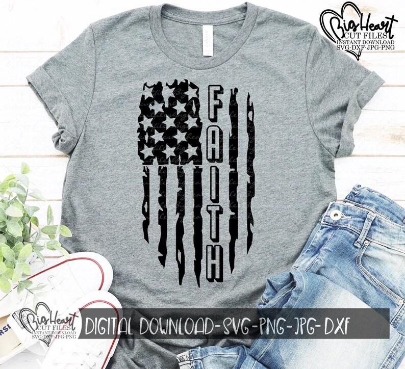 Download Faith Distressed American Flag Svg Png Jpg Dxf Christian ...