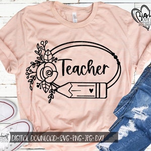 Lehrer-Svg, Png, Jpg, Dxf, Lehrer-Schnitt-Datei, Erster Tag der Schule-Svg, Zurück in der Schule-Svg, Lehrer-Schule-Shirt-Design, Silhouette, Cricut