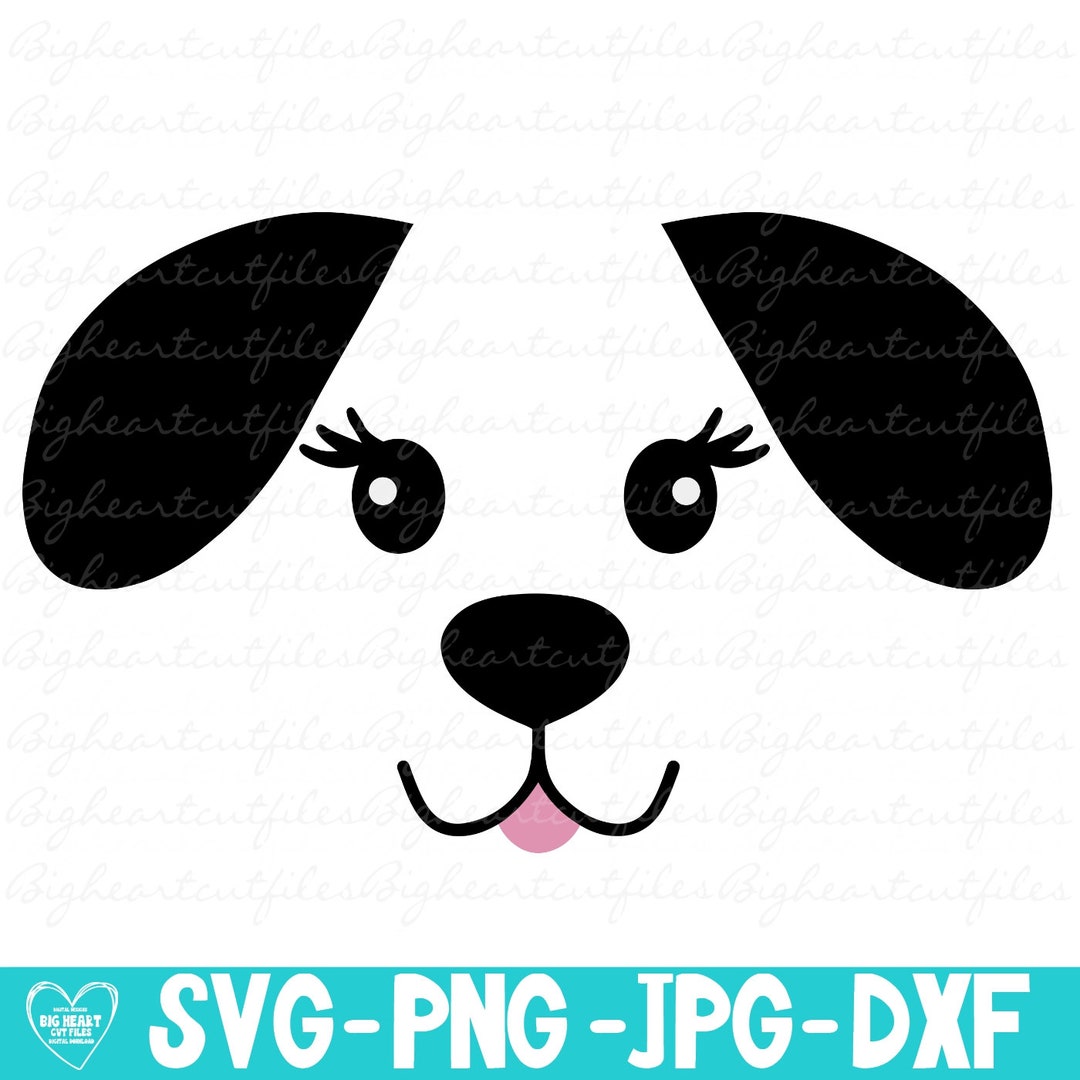 Puppy Svg Dog Face Silhouette and Cricut Cut Files Digital Download - Etsy