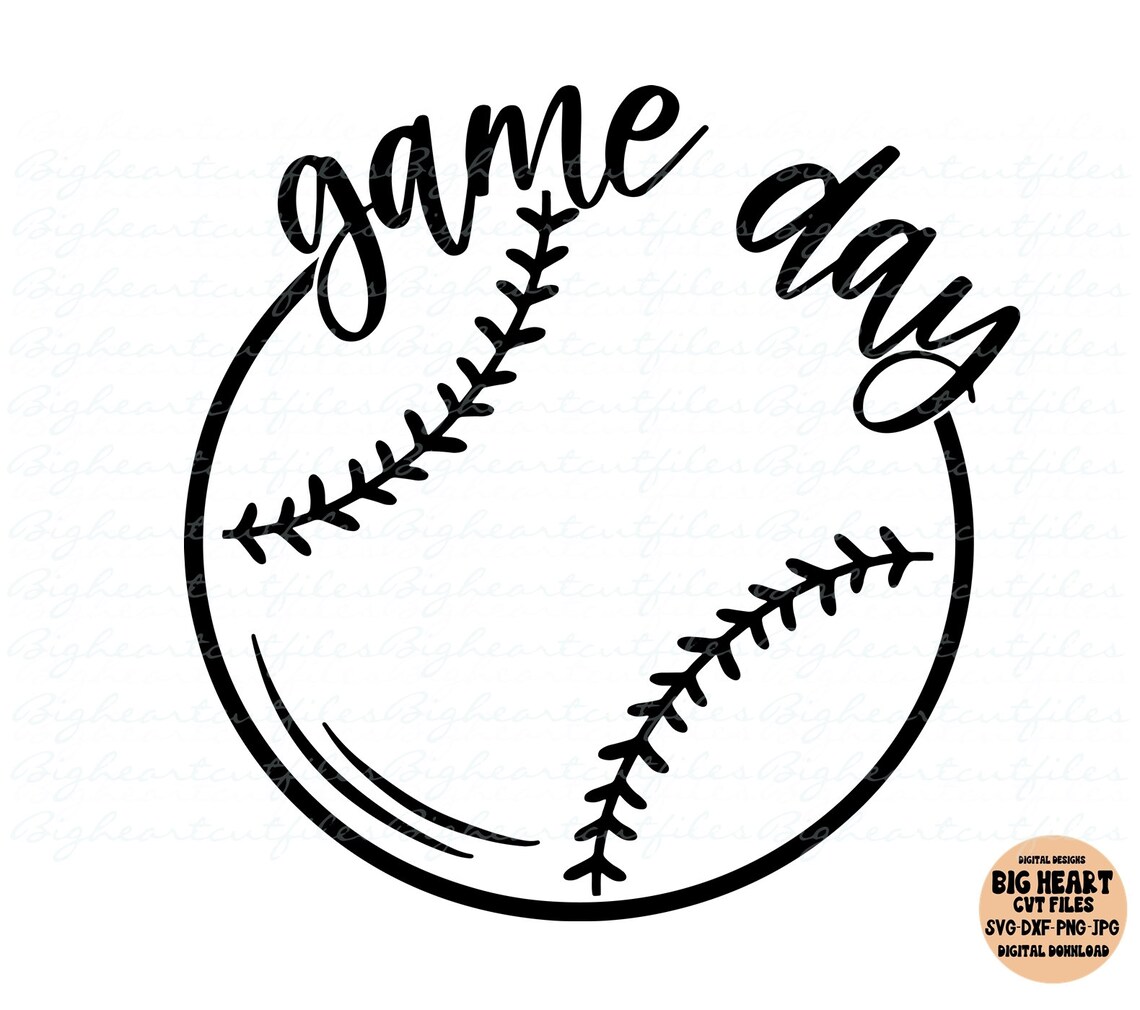 Game Day Svg Png Jpg Dxf Baseball Svg Softball Svg Mom - Etsy