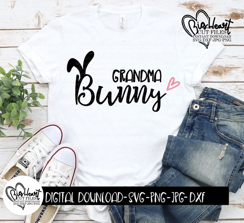 Download Grandma Bunny Svg Png Jpg Dxf Easter Svg Bunny Ears Svg Etsy