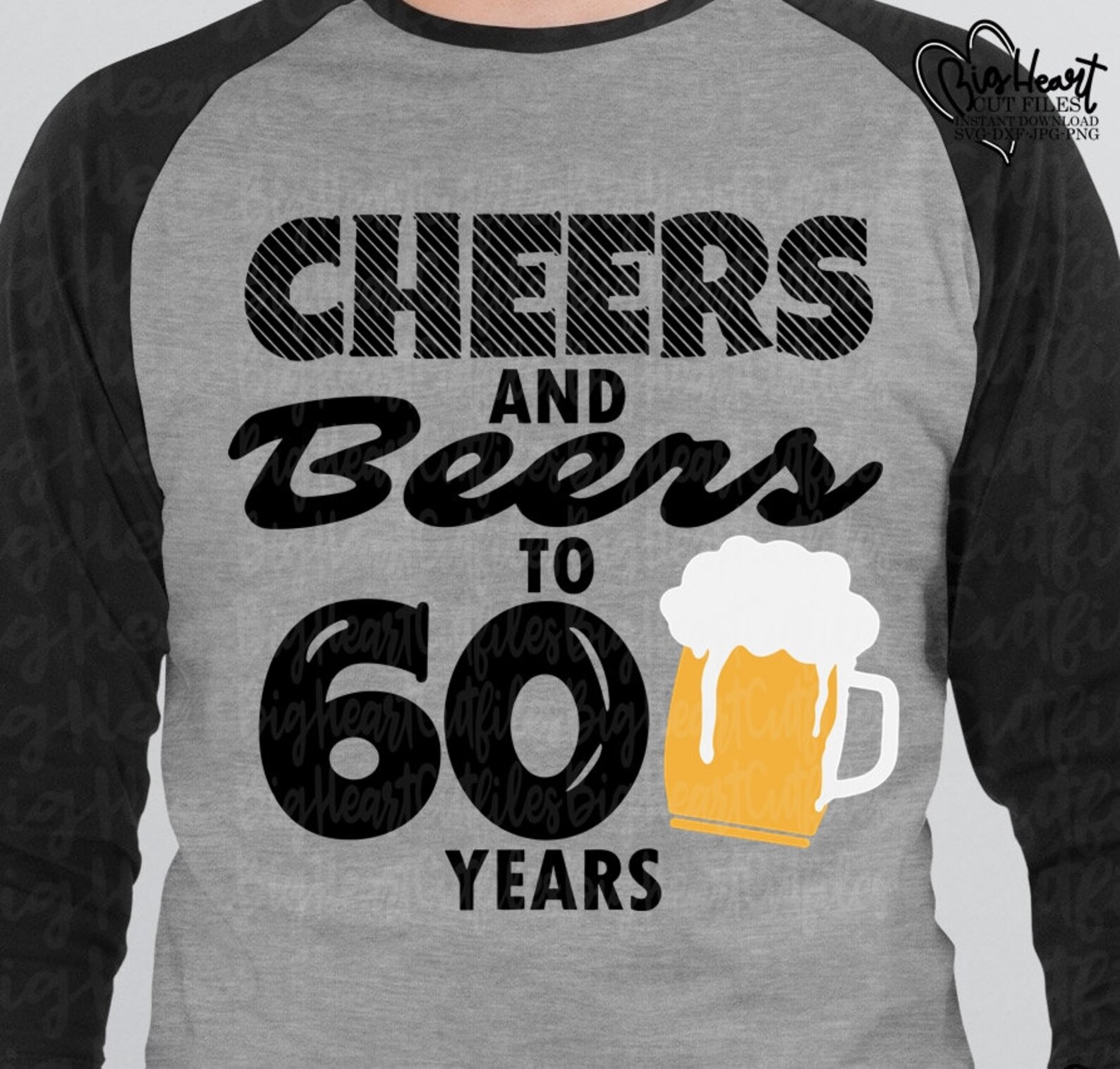 Cheers and Beers to 60 Years Svg Png Jpg dxf 60th Birthday - Etsy India