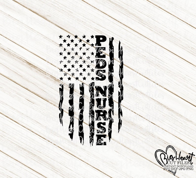 Download Pediatric Nurse Svg Png Jpg Dxf Peds Nurse Flag Svg | Etsy