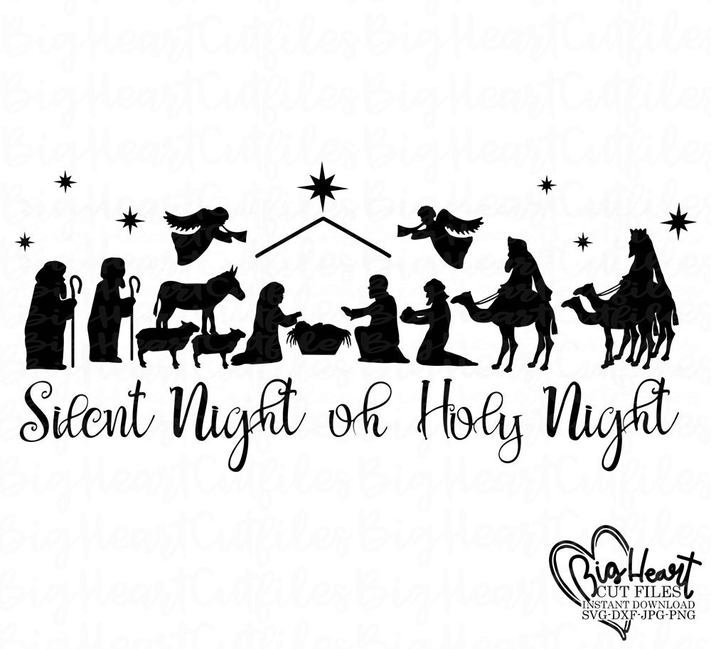 O Holy Night, Christmas Free Svg File - SVG Heart