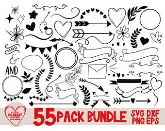 Doodle Svg Bundel, Doodle Elements Svg Bundel, Svg, Png, Eps, Dxf, Digitale Download, Instant Download, Doodle Clipart, Doodle Clip Art