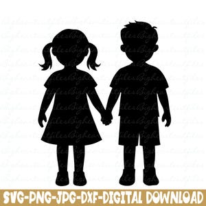 Kinder geschnitten Datei-Svg Png Jpg Dxf Sofort Download