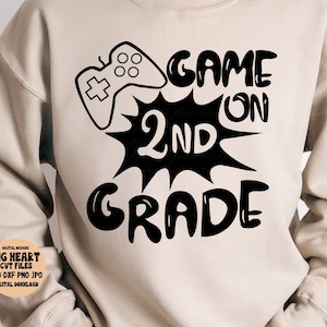 Spiel auf 2.Grad-Svg, Png, Jpg, Dxf, Zweite Klasse-Svg, 2.Grad-Svg, Lehrer-Svg, Back To School-Svg, Jungen-Schuldesign, Silhouette, Cricut