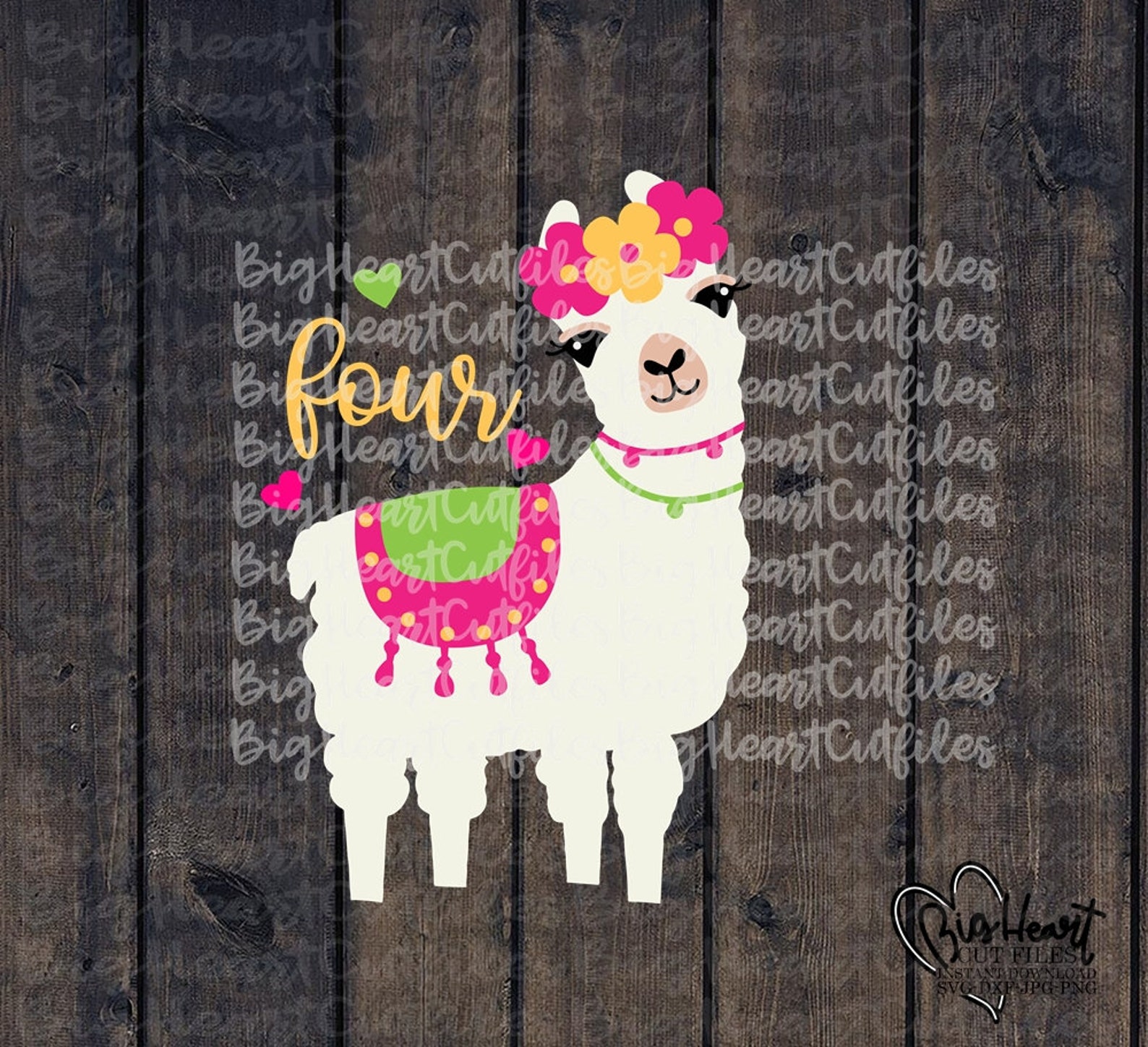 Download 4th Birthday Svg Png Jpg Dxf Llama Svg LLama Birthday | Etsy