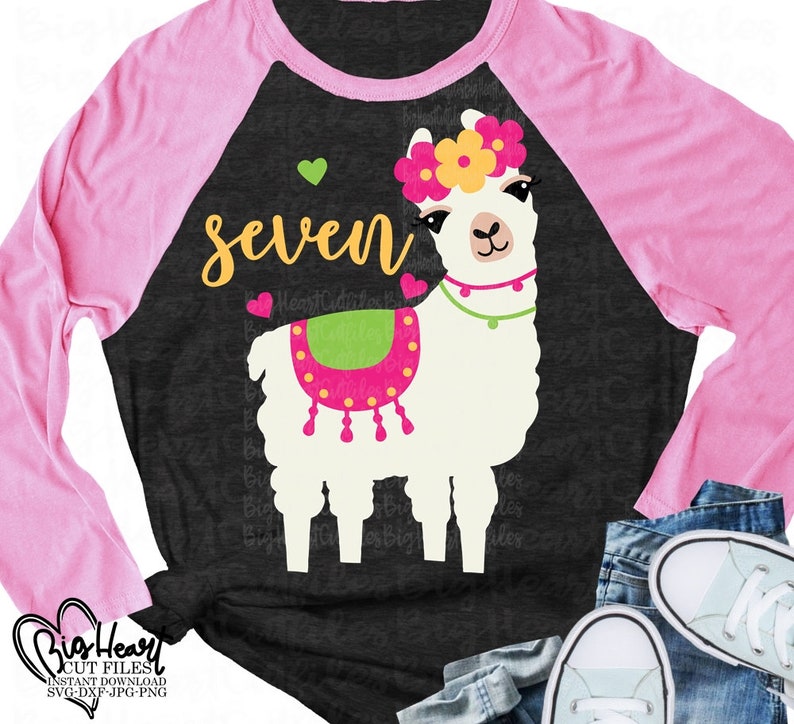 Download Cricut Cut Seven Svg Silhouette Llama Birthday Svg Png Llama 7th Birthday Svg Alpaca Svg Dxf Seventh Birthday Svg Jpg Llama Svg Clip Art Art Collectibles