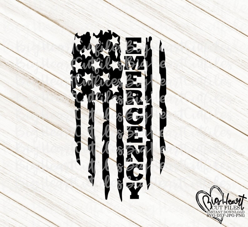 Download Emergency Distressed American Flag Svg Png Jpg Dxf | Etsy