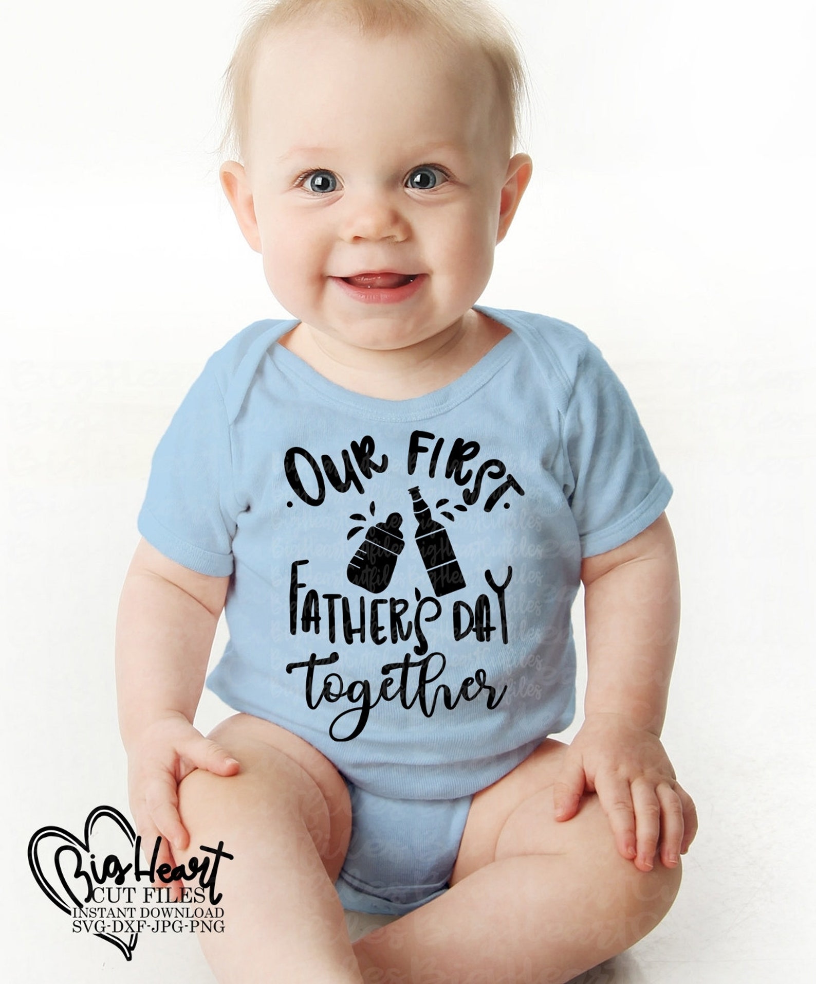 Download Our First Fathers Day Together Svg Png Jpg Dxf Father Son | Etsy