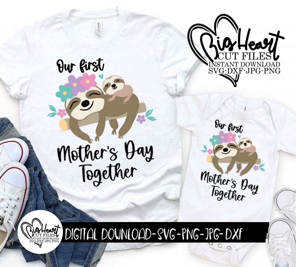 Our First Mother's Day Together Svg Png Jpg Dxf Mommy - Etsy