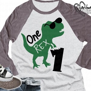 T-Rex Birthday Svg, 1 st Birthday Dinosaur Svg, Png,Jpg,Dxf, First Birthday Svg, Birthday Boy Dinosaur Svg,T Rex Svg,Silhouette,Cricut Cut