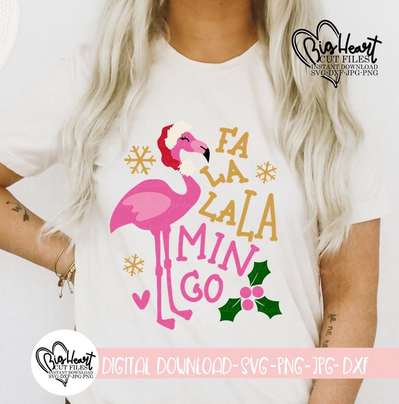 Download Santa Flamingo Svg Png Jpg Dxf Christmas Flamingo Svg Fa ...