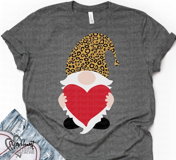 Download Gnome Svg Png Jpg Dxf Gnome With Heart Svg Valentine Etsy