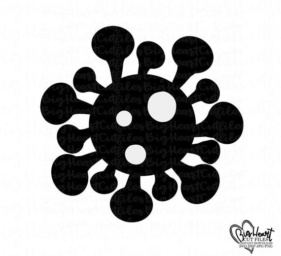 Virus Svg Png Jpg Dxf Virus Cut File Virus Vector Germ | Etsy