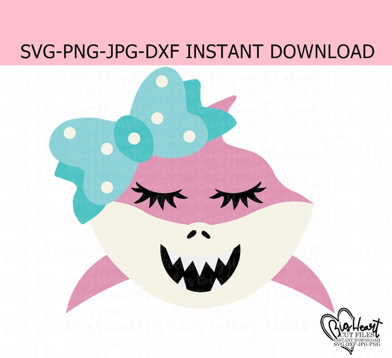 Download Girl Shark Svg Png Jpg Dxf Baby Shark Svg Shark Birthday ...