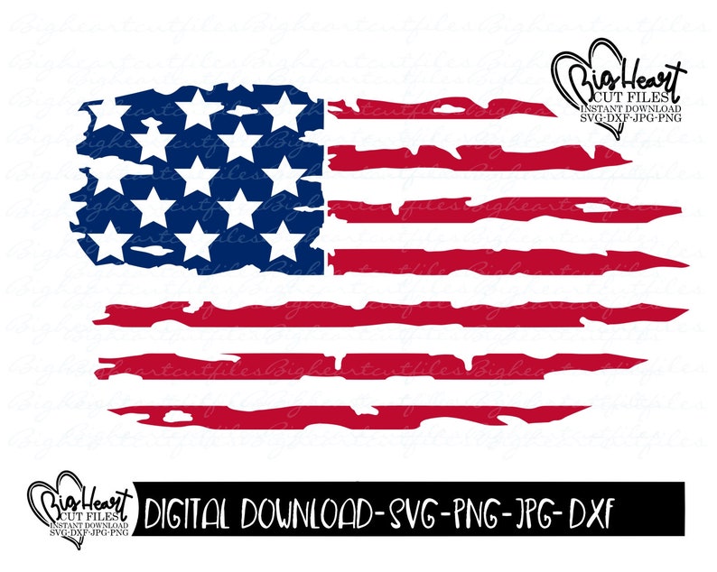 Distressed American Flag Svg Png Jpg Dxf 4th of July Svg - Etsy