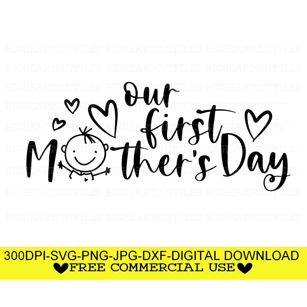 Our First Mothers Day Svg, Png, Jpg, Dxf, Mommy and Me Svg, Mom and ...