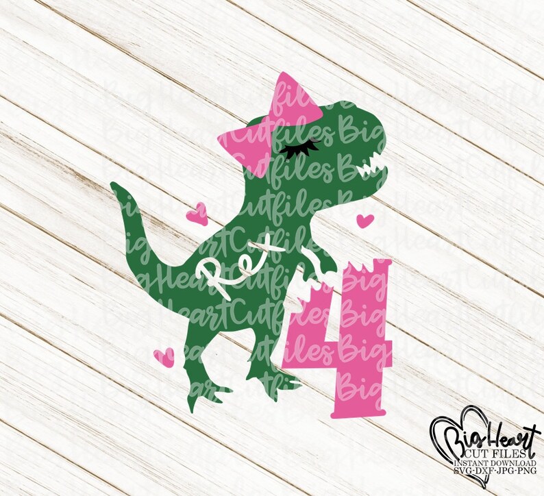Download T Rex Birthday Girl Svg Dinosaur Svg Four Rex Dinosaur Svg | Etsy