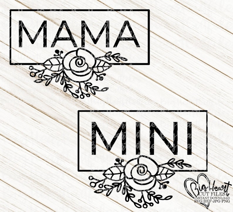Download Mommy and Me Matching Svg Png Jpg Dxf Mama Svg Mini Svg | Etsy