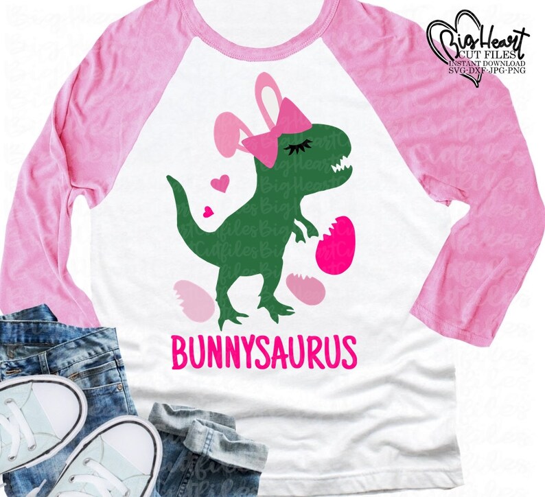 Download Art Collectibles Clip Art Jpg Dinosaur Girl Easter Svg Cricut Easter Dinosaur Svg Easter Kids Design Bunnysaurus Svg Png Dxf Silhouette