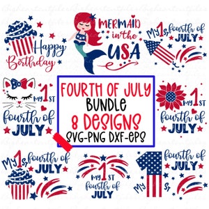 4th of July Svg Bundle First 4th of July Svg Cut Files Digital Download