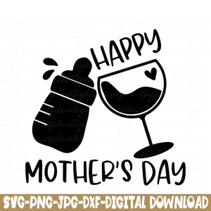 Download immediato di file di taglio Svg Png Jpg Dxf Silhouette e Cricut per la festa della mamma