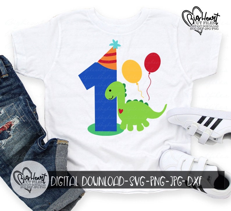 Dinosaur 1st Birthday Svg Png Jpg Dxf First Birthday - Etsy