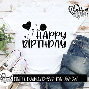 Alles Gute zum Geburtstag svg, Png, Jpg, Dxf, Geburtstags svg, alles Gute zum Geburtstag Cut File, Geburtstagsballons svg, Party svg, Silhouette, Cricut, Sublimation
