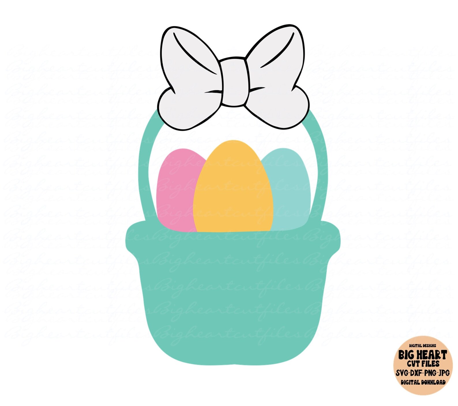 Easter Basket Svg Png Jpg Dxf Easter Svg Basket Svg - Etsy