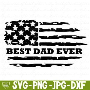 El mejor papá del mundo Bandera estadounidense afligida Svg, Png, Jpg, Dxf, Día del padre Svg, Archivo Svg del mejor papá, Bandera de EE. UU. Svg, Archivo de corte de silueta, Corte Cricut