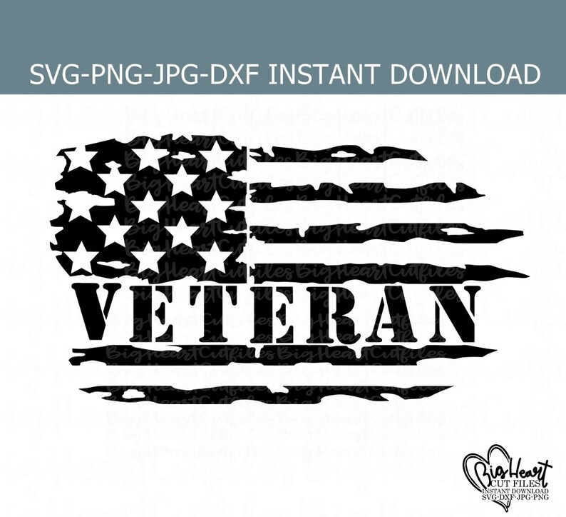 Download Veteran Distressed USA Flag Svg Png Jpg Dxf Veteran Svg | Etsy