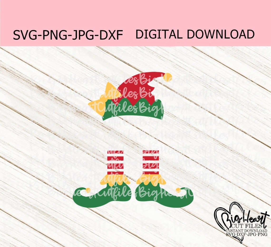 Elf Svg Png Jpg Dxf Elf Monogram Svg Elf Cut Files Elf | Etsy