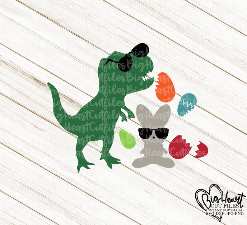 Easter Dinosaur Svg Png Jpg Dxf Easter Bunny Svg Rabbit | Etsy