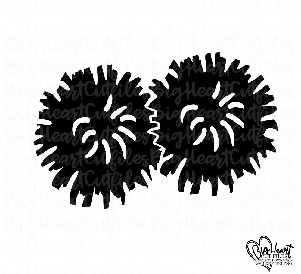 Cheer Pom Pom Svg Png Jpg Dxf Pom Pom Cut Files Etsy