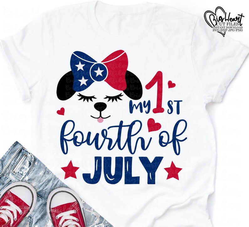 Download My 1st Fourth Of July Puppy Svg Png Jpg Dxf 4th of July | Etsy