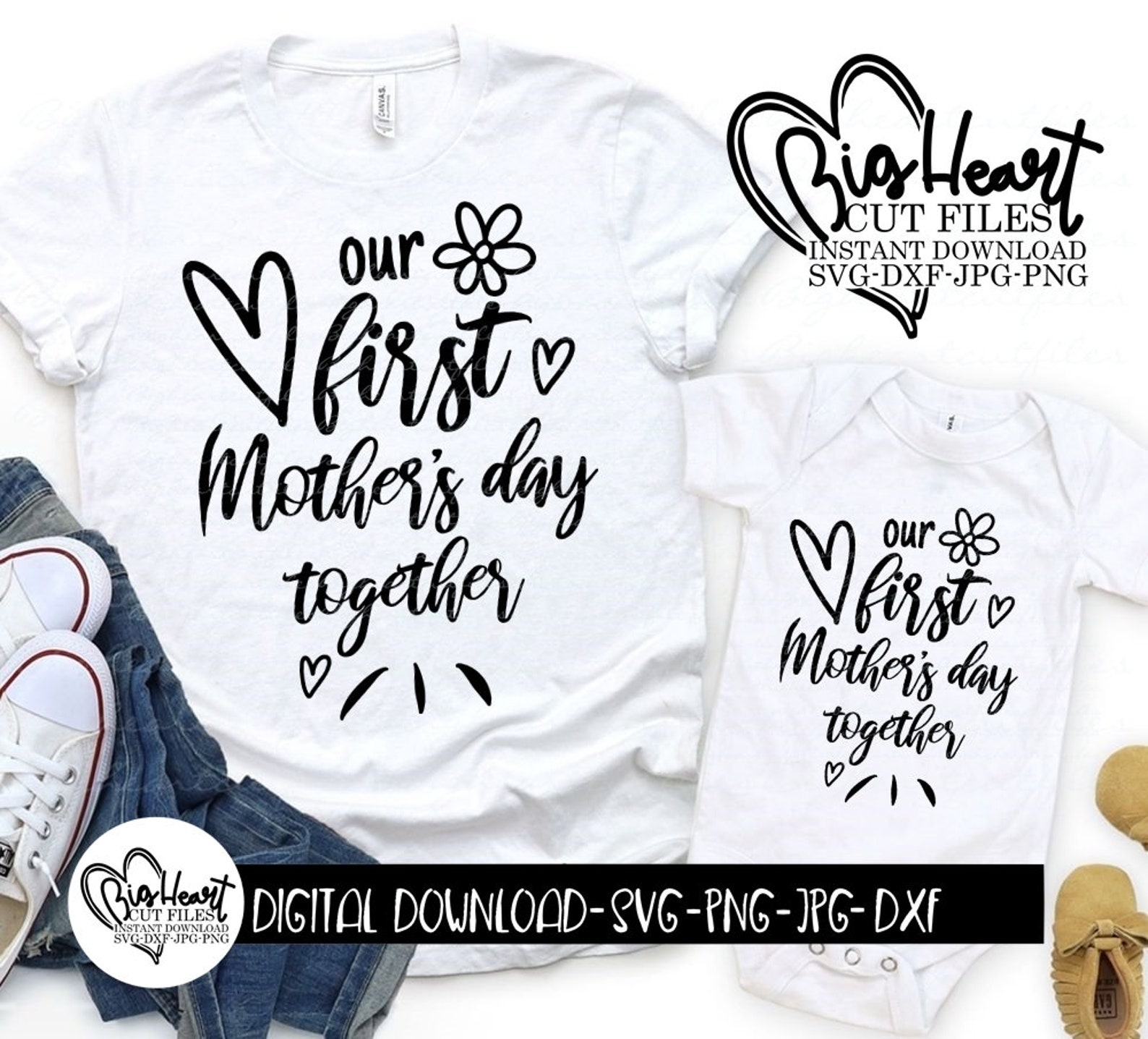 Download Our First Mothers Day Svg Png Jpg Dxf Mommy and Me Svg | Etsy