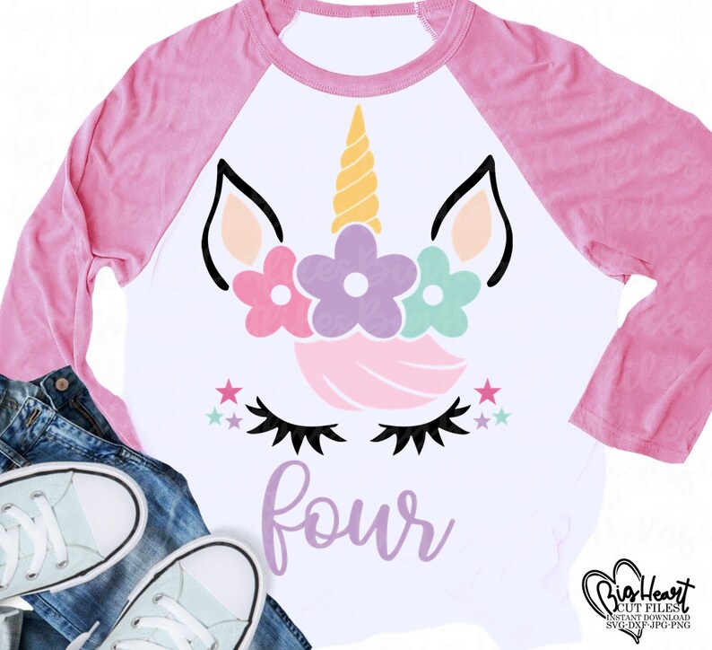 Download Unicorn Svg 4th Birthday Girl Svg Png Jpg Dxf Birthday | Etsy