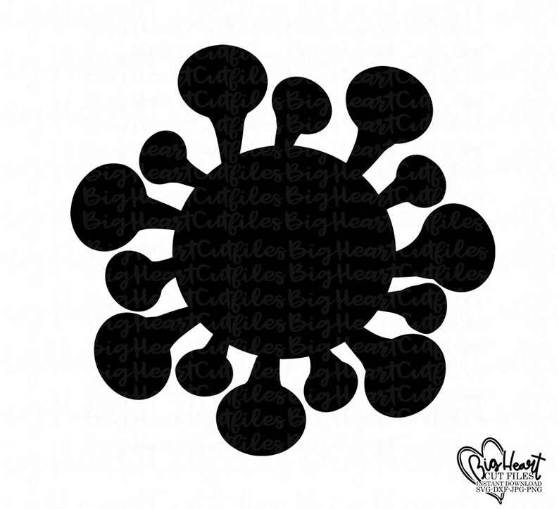 Download Virus Svg Png Jpg Dxf Virus Cut File Virus Vector Germ | Etsy
