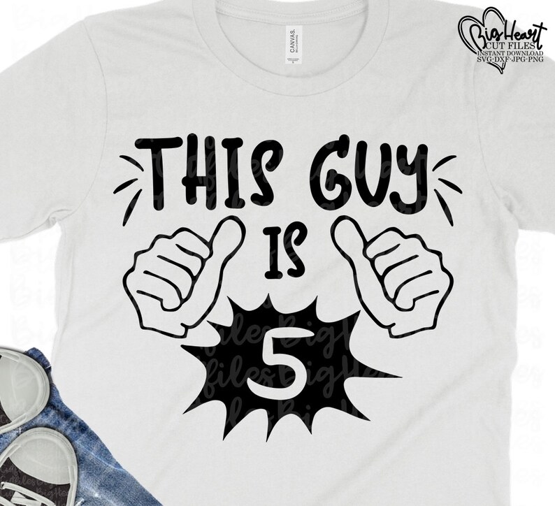 Download This Guy Is 5 Svg Png Jpg Dxf 5th Birthday Svg Fifth | Etsy