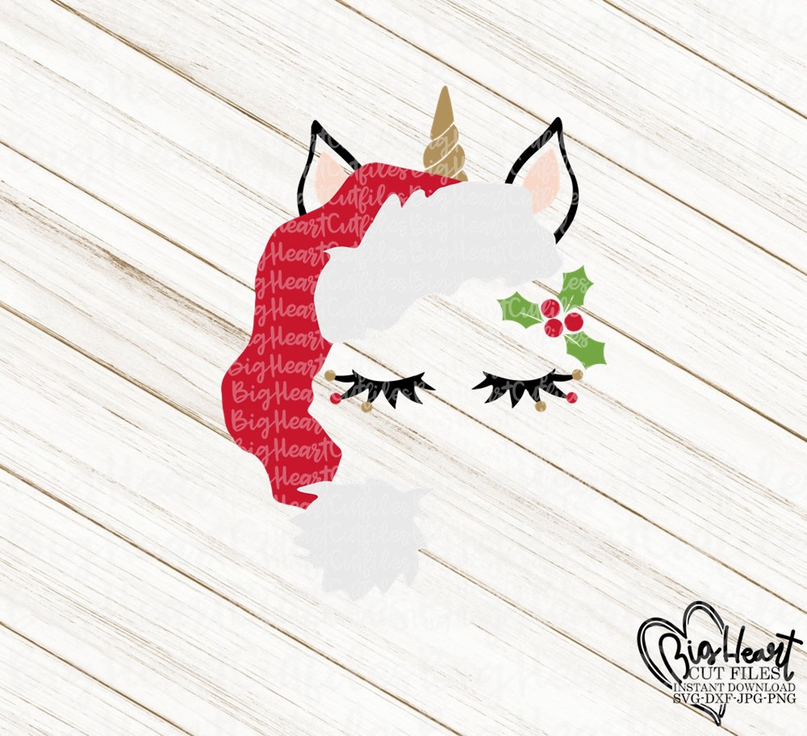 Christmas Unicorn Svg Pngjpgdxf Unicorn Svgsanta Unicorn | Etsy