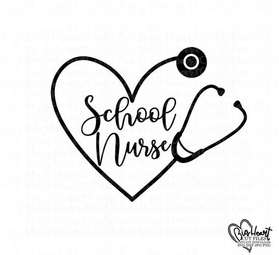 Download School Nurse Svg Stethoscope Heart Svgnurse Svgstethoscope Etsy