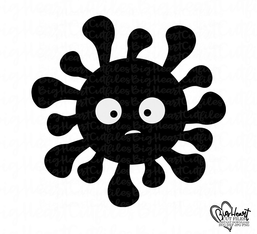 Virus Svg Png Jpg Dxf Virus Cut File Virus Vector Germ | Etsy