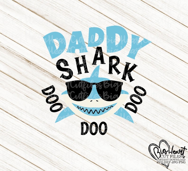 Download Daddy Shark SvgShark Birthday svg doo doo doo svgFamily | Etsy