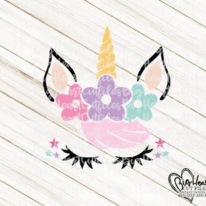 Unicorn Svg Png Jpg Dxf Unicorn Face Svg Unicorn With - Etsy