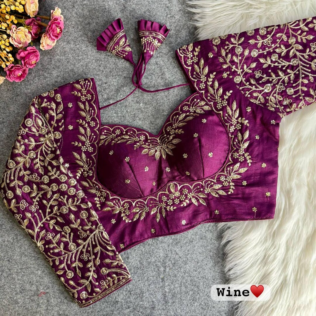 Premium Vichitra Silk Crop Top‑Lehenga Set – Heavy Thread & Sequins Embroidery