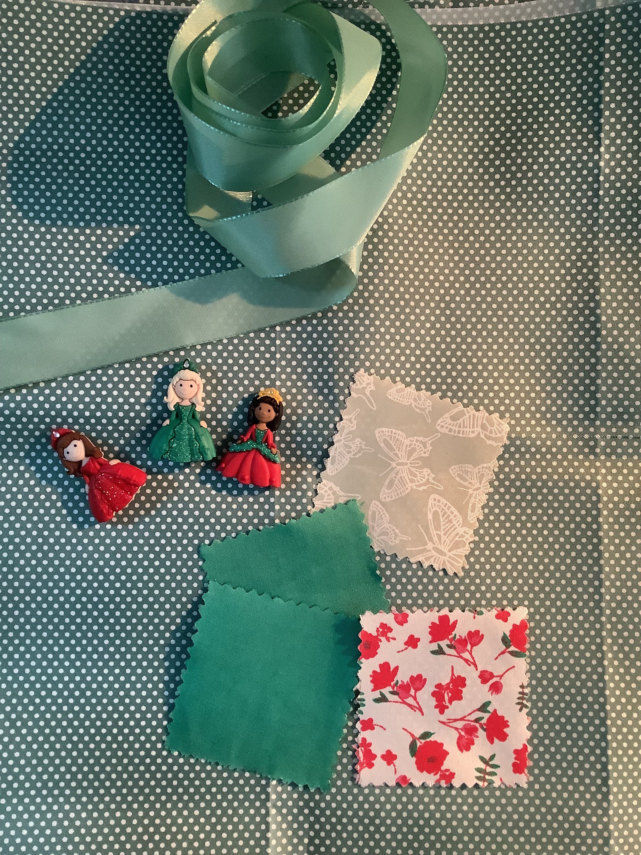 Kit Loisirs Créatifs Tissu+Ruban+Boutons 3 Princesses